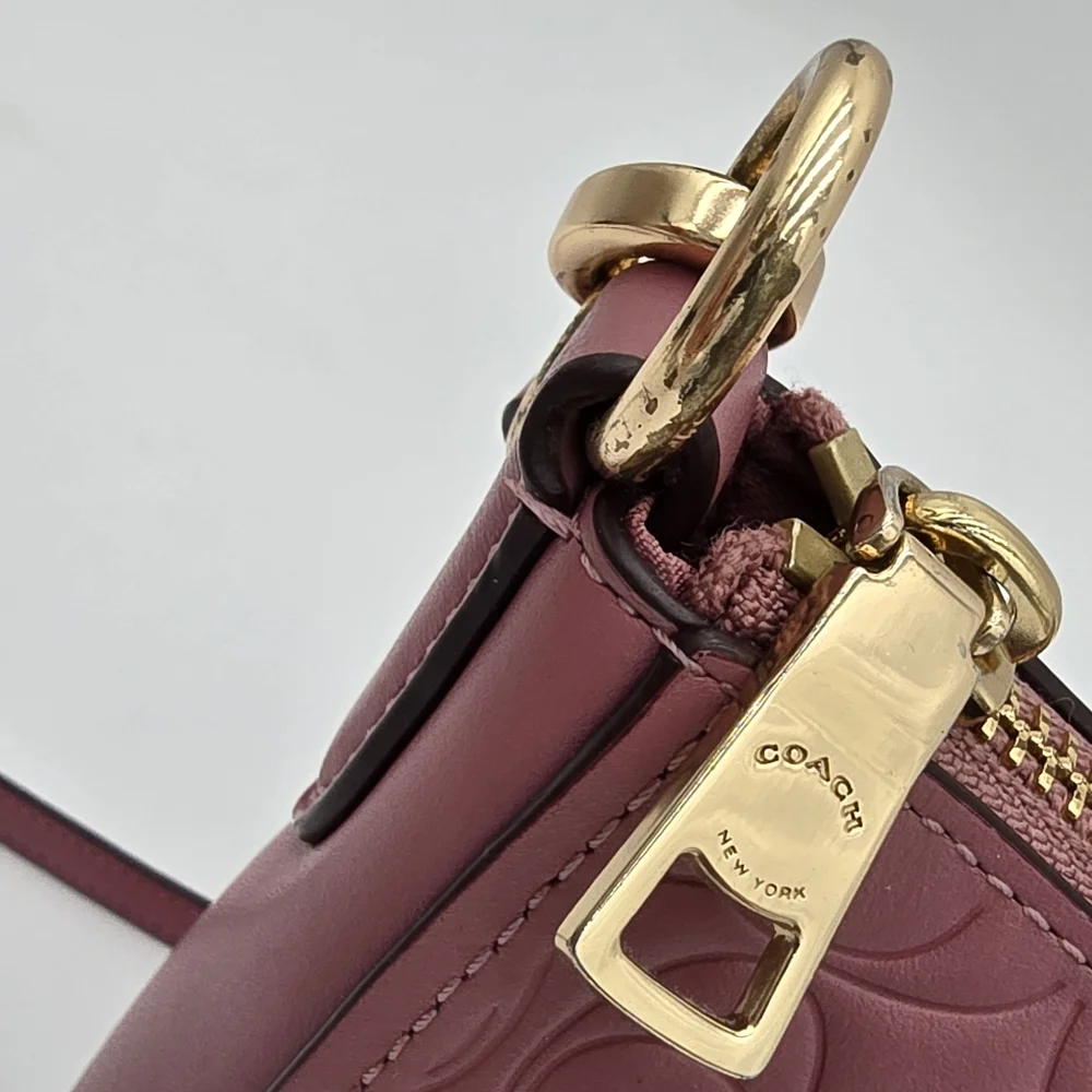 Coach Teri Hobo In Signature Embossed Leather, EUC - Picture 15 of 15